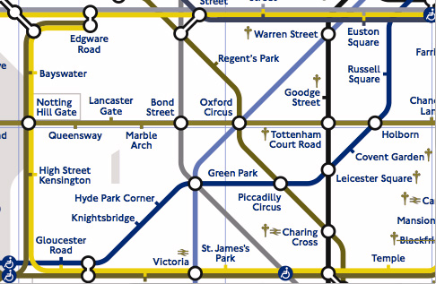 地下鉄路線図の表示例（P型）